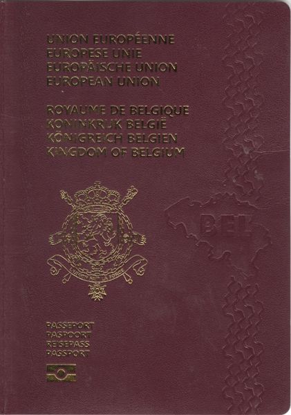 Belgian passport cover