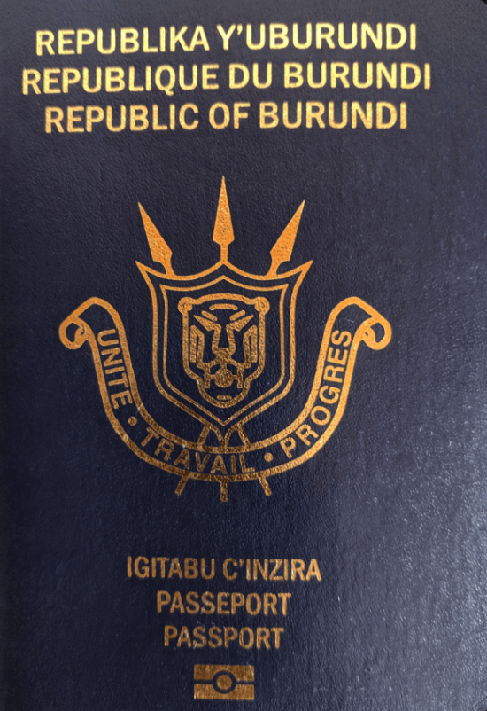 Burundian passport cover