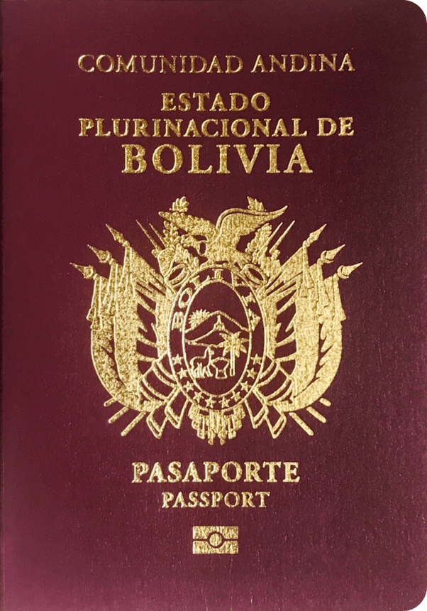 Bolivian passport cover