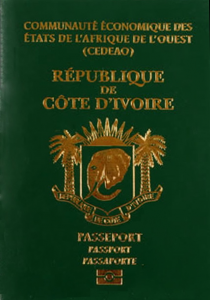 Ivorian passport cover