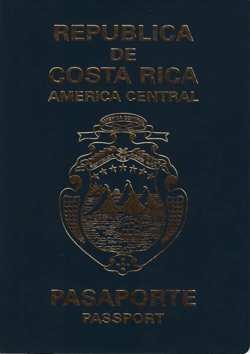 Costa Rican passport cover