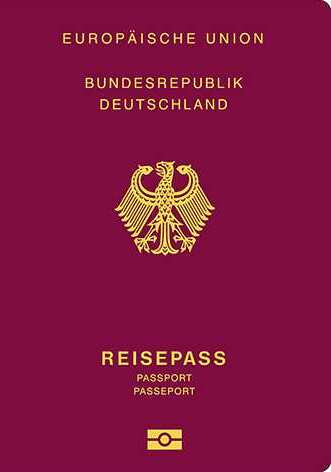 German passport cover