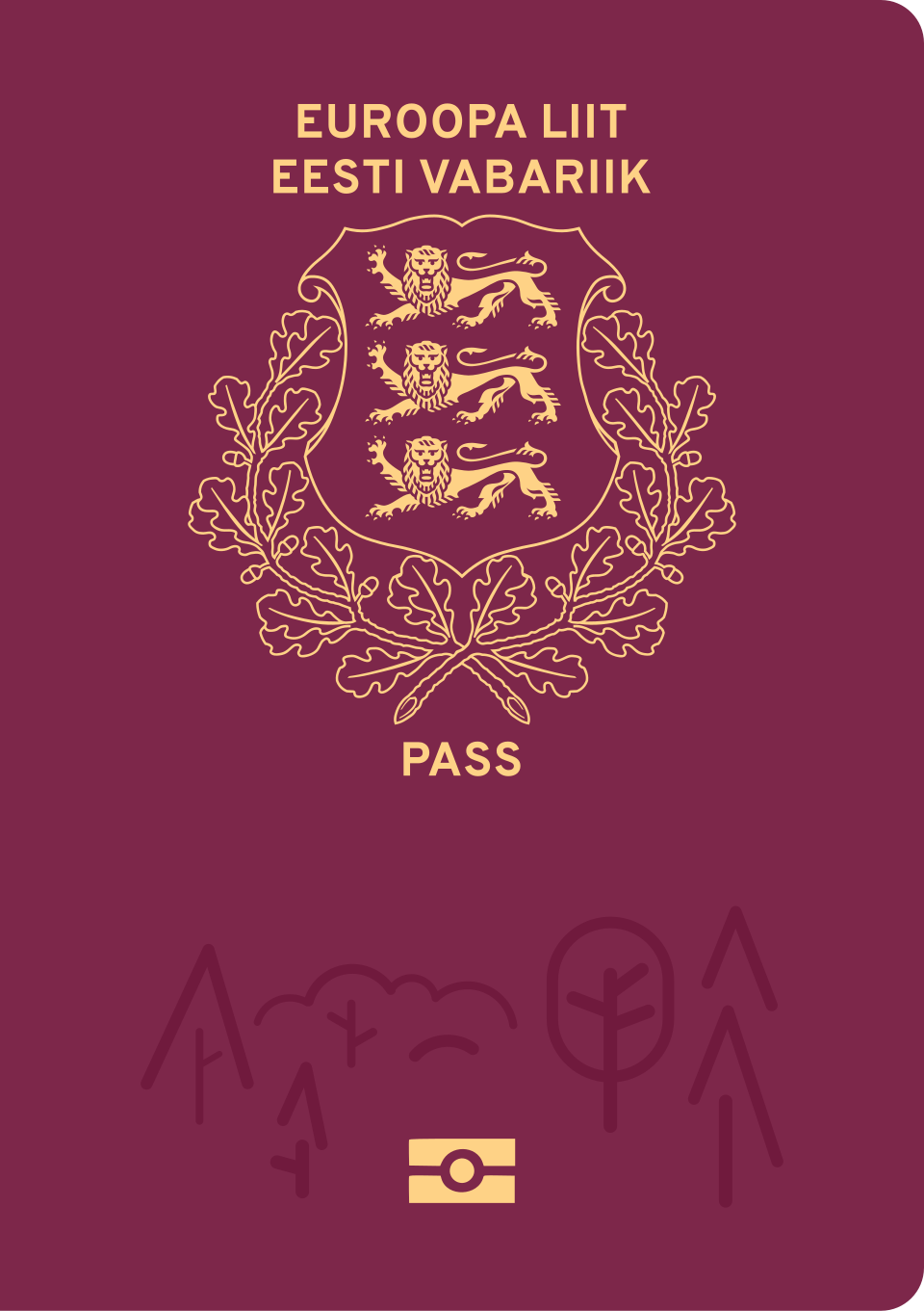 Estonian passport cover