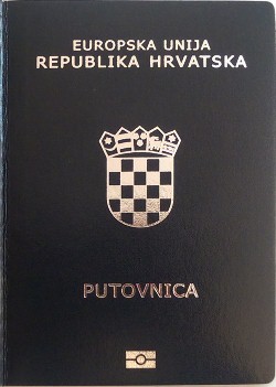 Croatian passport cover