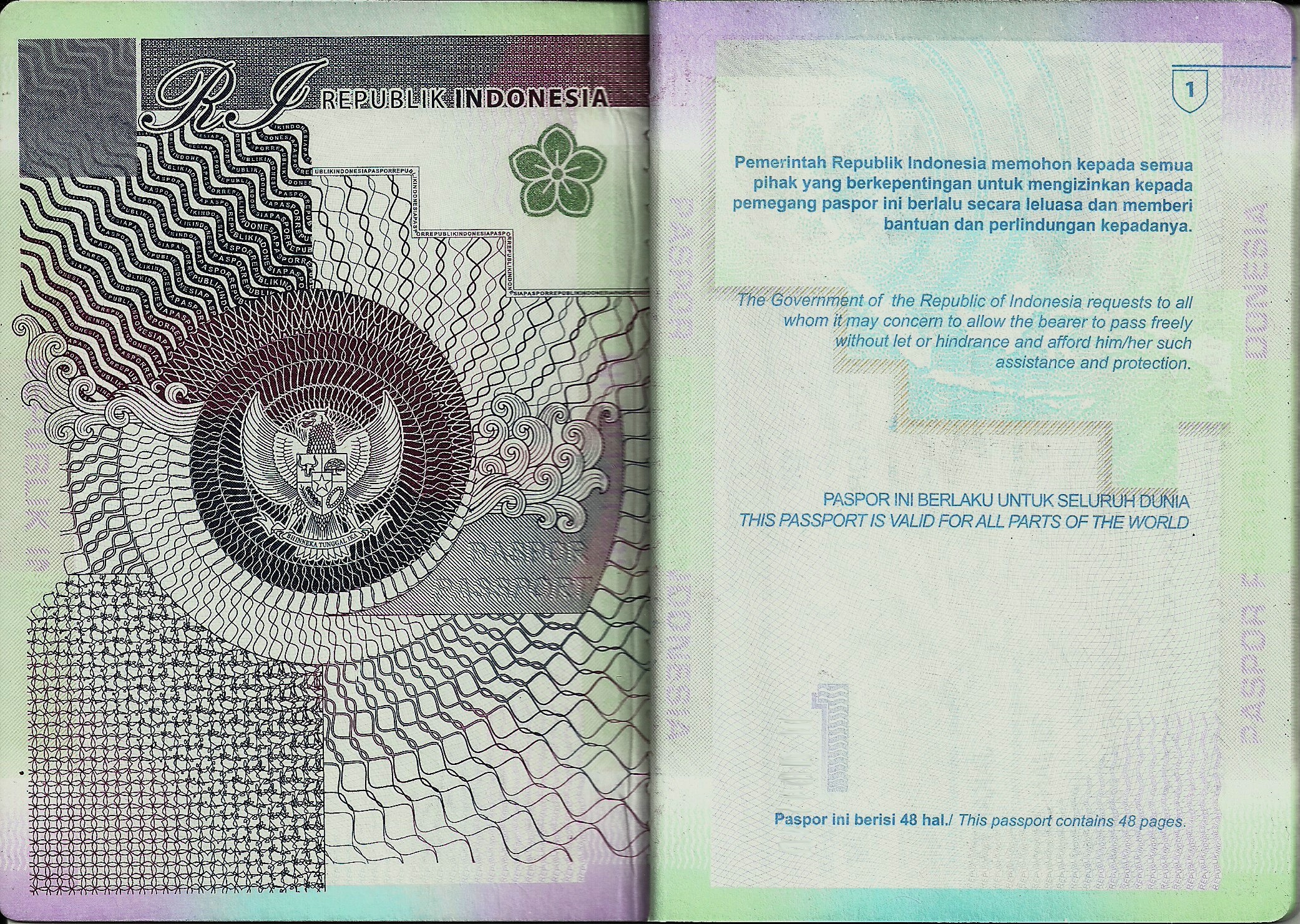 Indonesian passport cover