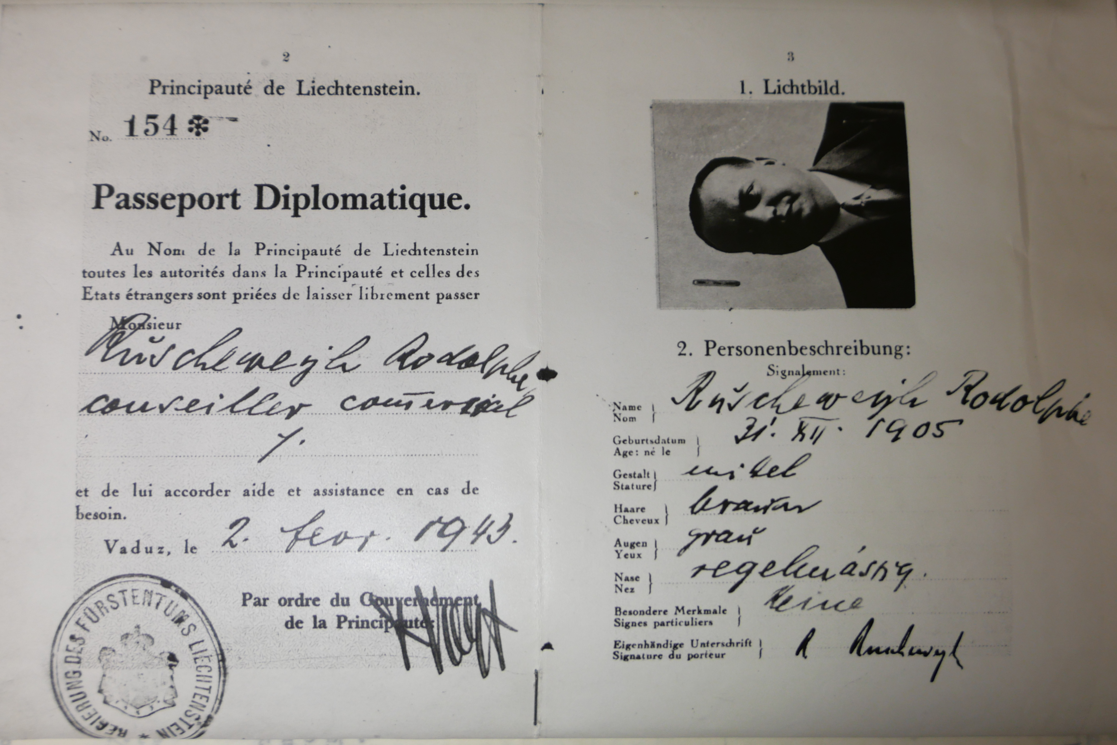 Liechtensteiner passport cover