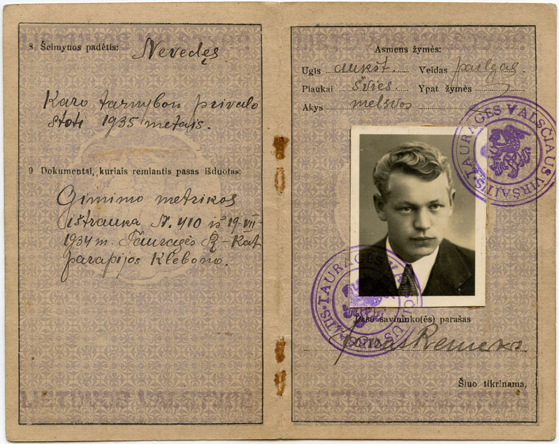 Lithuanian passport cover