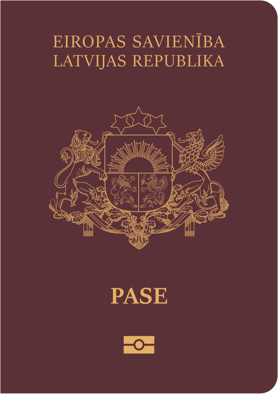 Latvian passport cover