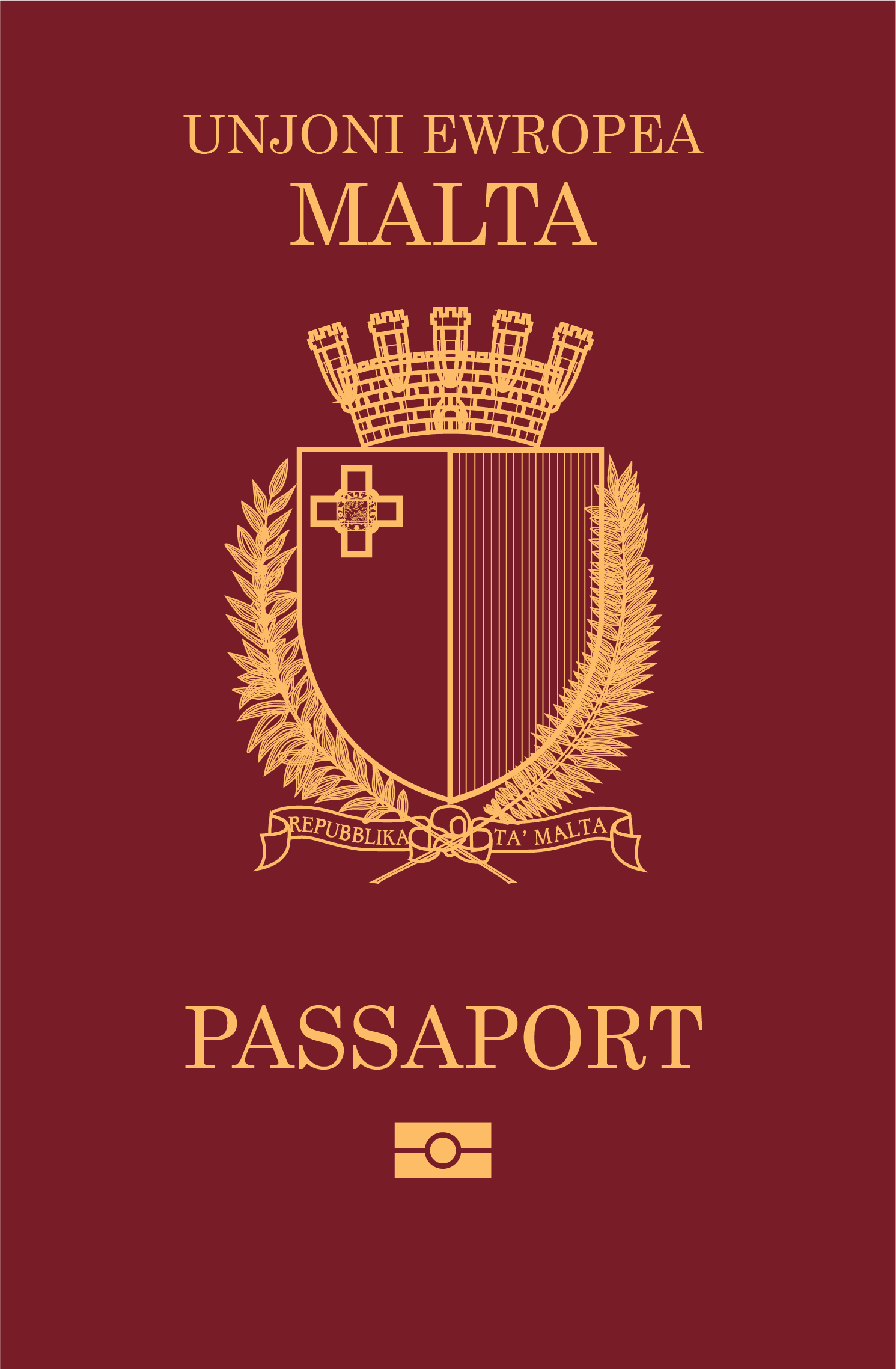 Maltese passport cover