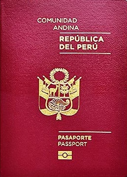 Peruvian passport cover