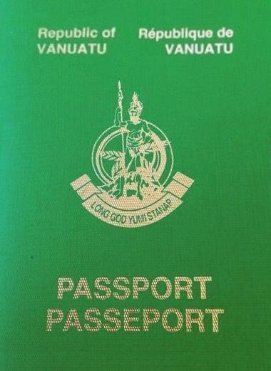Vanuatuan passport cover